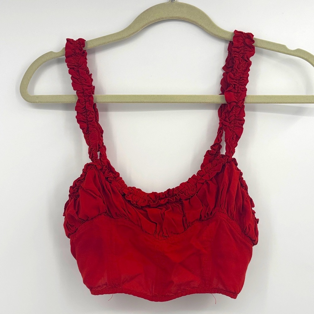 Free People Scarlet Ruched Crop Top
